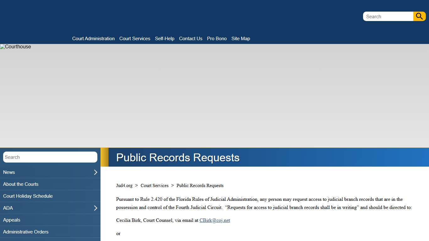 Jud4.org - Public Records Requests